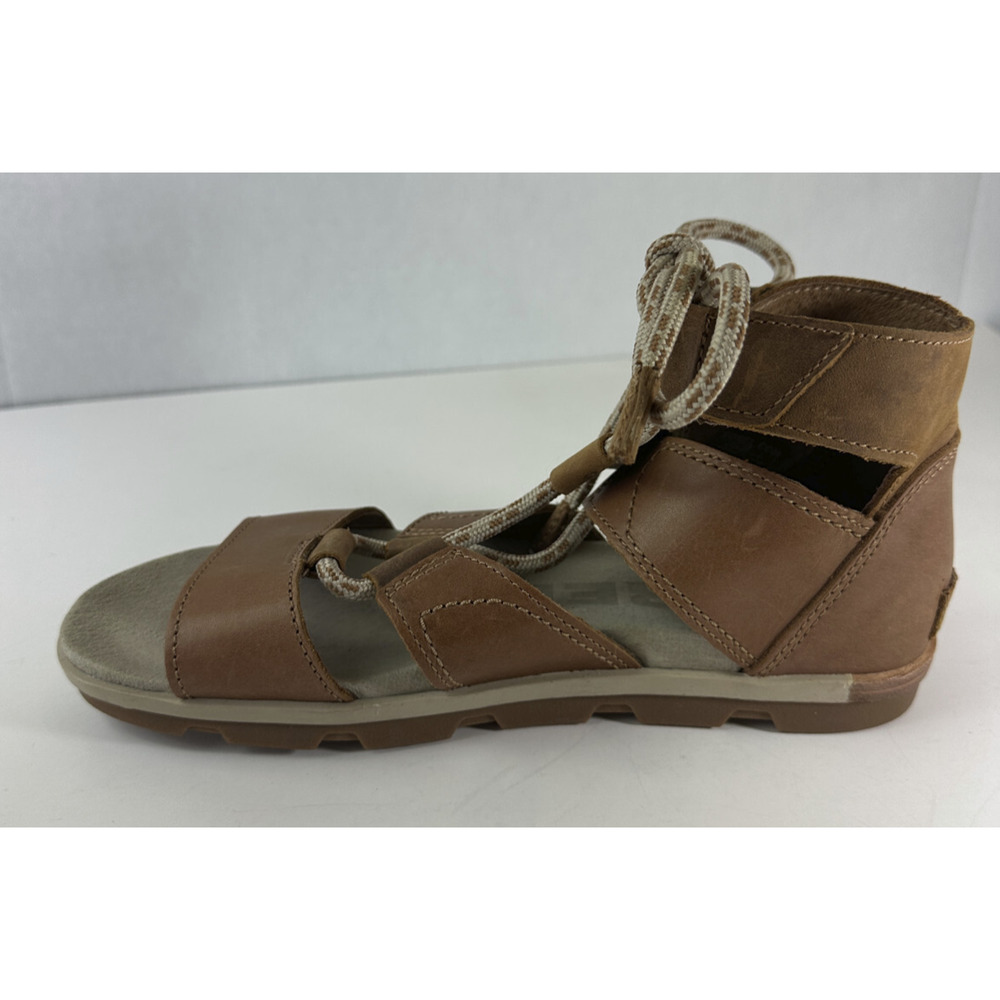 Sorel Torpeda II Lace Up Gladiator Sandals Camel Brown Strappy Leather Size 9 - Picture 7 of 12